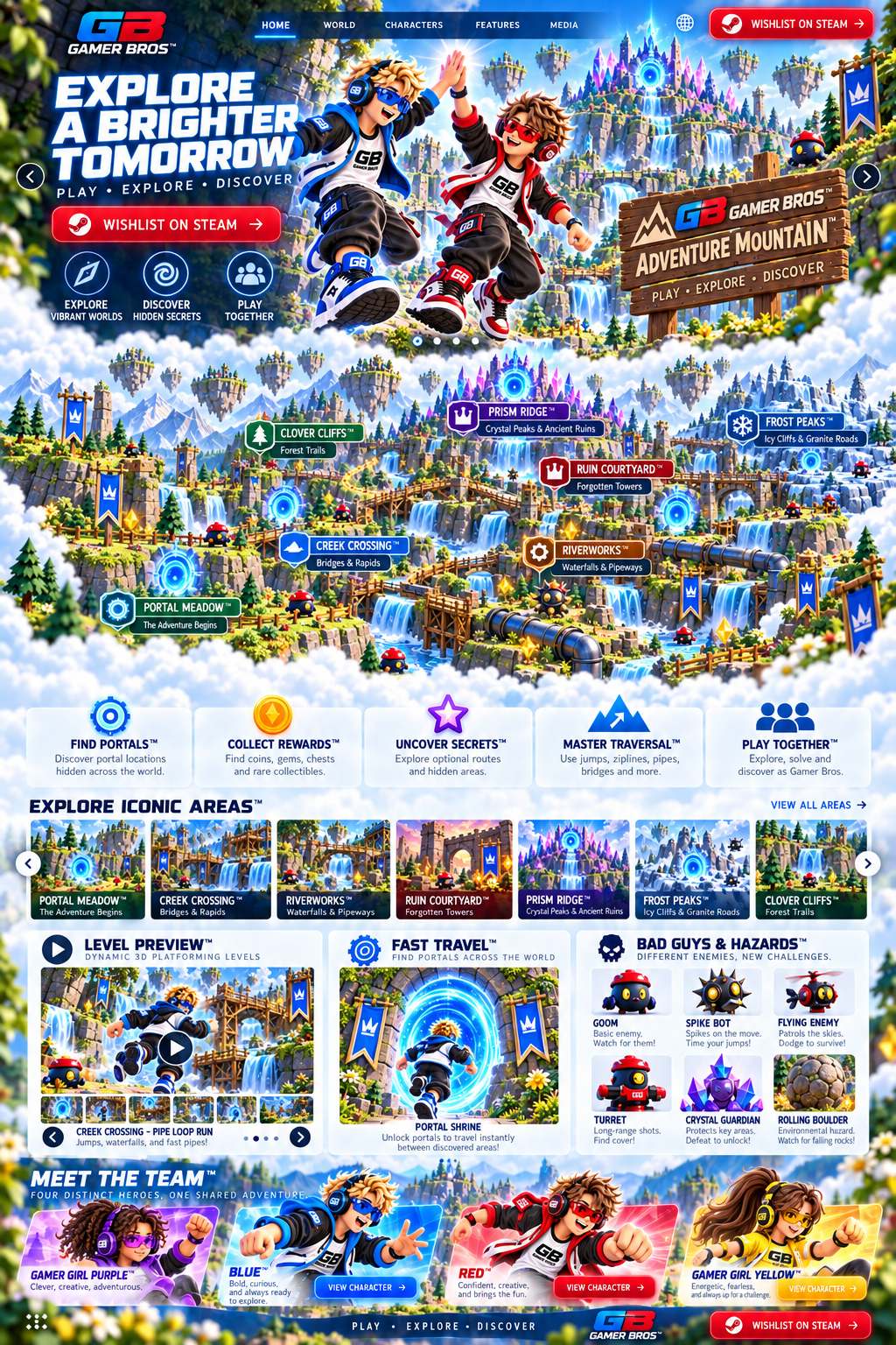 Adventure Mountain waterfalls and ruins
